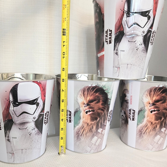 Star Wars VIII The Last Jedi Popcorn Tins Buckets Set Of 4 Movie Theater Promo - Picture 4 of 7